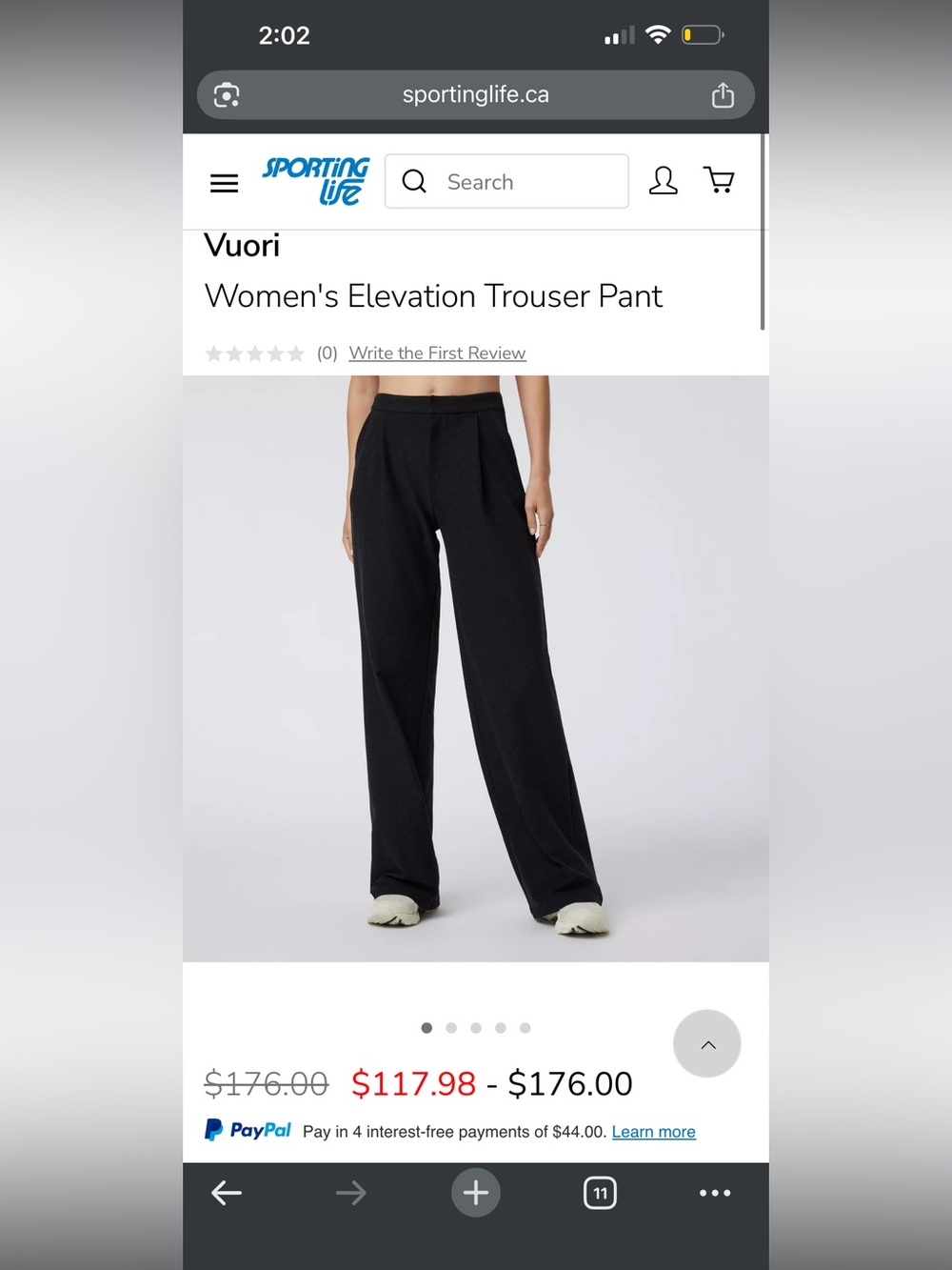 Vuori Wide-Leg Elevation Trouser Pant — Dark Pewter Heather